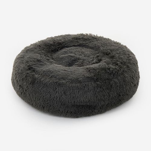 Dunkelgraues Fuzz 2.0 Haustierbett aus Kunstfell 20x65cm