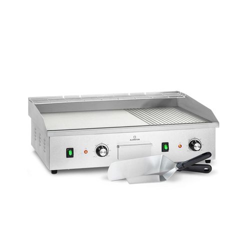 Grillmeile 4400 Elektrogrill Plancha 2x2200W Grillplatte Edelstahl
