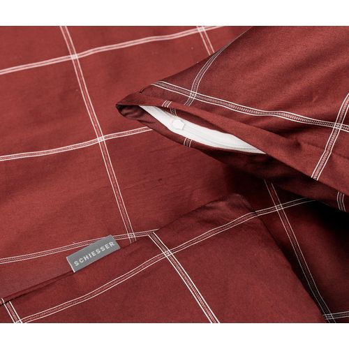 Schiesser Satin-Bettwäsche »Josh« - rostrot