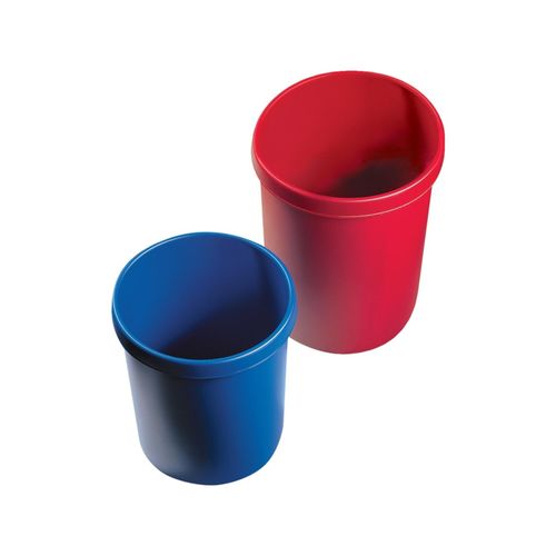 Papierkorb 45l H480xØ390mm m.Griffrand Kuntstoff rot HELIT (H61062-25)