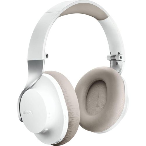Shure AONIC 40 Over-Ear Wireless Bluetooth Ear Noise Cancelling Kopfhörer mit Mikrofon, Batterielaufzeit de 25 Stunden, iPhone und Android - Weiß