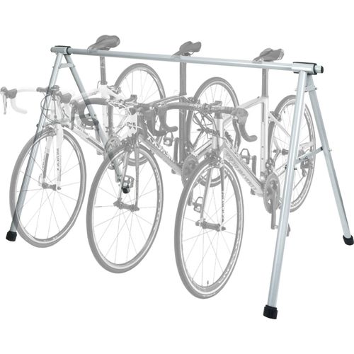Fahrrad-Sattelständer MCW-K39, Fahrradständer Aufhängebügel, Metall pulverbeschichtet 114x170x114cm ausziehbar silber