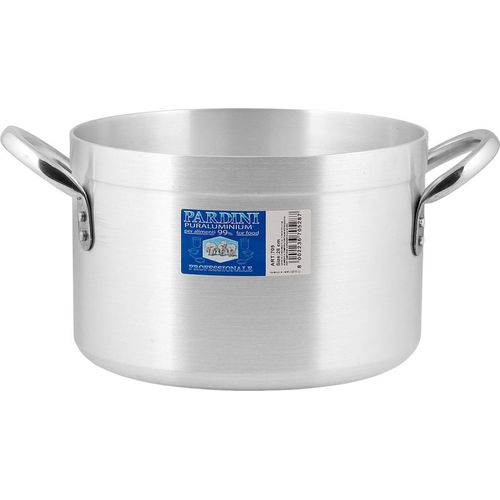 Pardini Albergo Hoher Schmortopf mit 2 Griffen, Aluminium, Grau, 40 cm