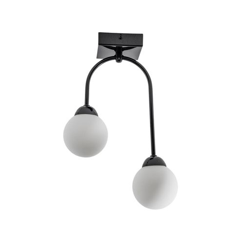 Deckenleuchte Bandi, schwarz/opal, 2-flammig, G9