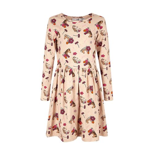 Sommerkleid HAPPY GIRLS "dress", Mädchen, Gr. 134, EURO-Größen, beige, Stoff, 100% Baumwolle, normal, Kleider Sommerkleid