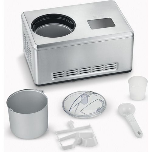 SEVERIN 2-in-1 Eismaschine mit Joghurtfunktion und 2 Eisbehältern EZ 7406 aus Edelstahl, gebürstetsilber Eismaschine Eismaschine Selbstkühlend Eismaschine Kompressor Eismaschine Selbstkühlend 2 Liter Eismaschine Selbstkühlend Mit Kompressor Eismaschine Mit Kompressor