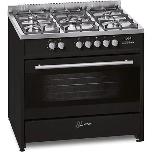 GURARI Gas-Standherd GCH E 911 BL, Gas Elektro Standherd 90 cm/ 121L Inkl. WOK Adapter