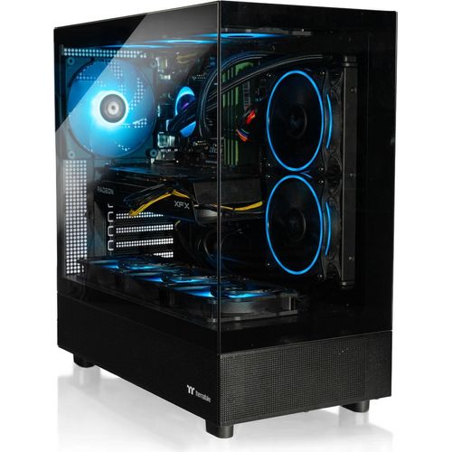 Broonbee Gaming PC High End mit AMD Ryzen 5 CPU | NVIDIA GeForce RTX 3050 | 32 GB DDR4 RAM | 2 TB NVMe M.2 SSD | RGB Beleuchtung | mit Wasserkühlung | Windows 11 Pro | Gamer Computer Image