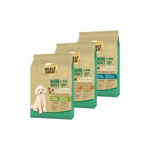 SELECT GOLD Sensitive Adult Mini Probierpaket 3x1kg Probierpaket 1, Mix-Pack