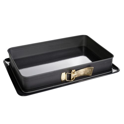 Zenker Springform , Anthrazit , Metall , rechteckig , 29.5x7.5x42.5 cm , antihaftbeschichtet , Backen, Backformen, Springformen