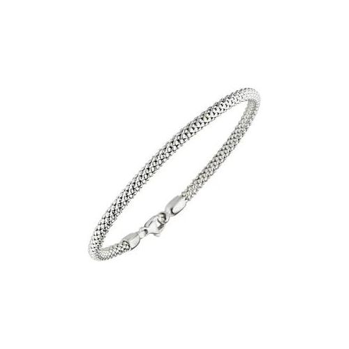 Goldarmband JOBO, weiß (weißgold 750), Armbänder, Damen, 20cm, Weißgold 750, Goldarmband, Popcorn 750 Weißgold 20 cm