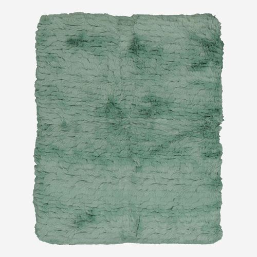 Grüne Decke aus Kunstfell 130x170cm