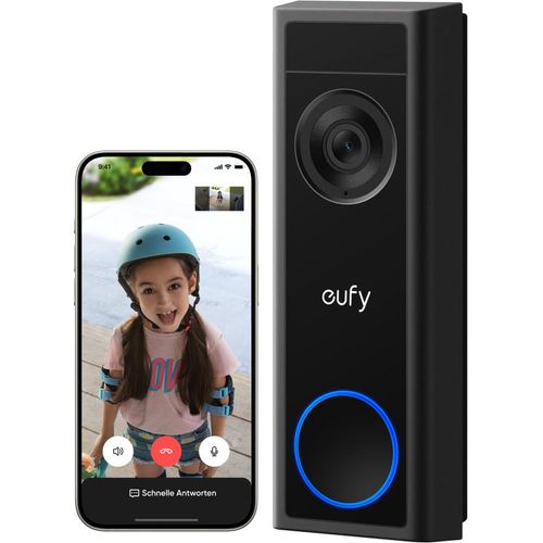 eufy Türklingel mit Kamera C31, 2K FHD und duale Stromoptionen black