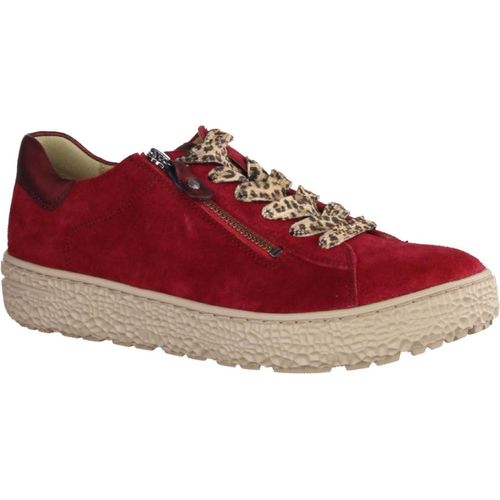 Hartjes Phil 1401348181 Damen Sneaker, Schnürer, Kardialrot, Leder - Damenschuhe Bequeme Schnürschuhe, Rot, leder (velour)&nbsp
