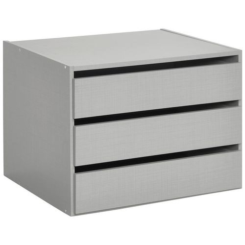 Mid.you Schubkasteneinsatz, Grau, Holzwerkstoff, 3 Schublade(n) Schubladen, 66x48x54 cm, BQ - Bündnis für Qualität, DIN EN ISO 9001, Schlafzimmer, Kleiderschränke, Schrankzubehör