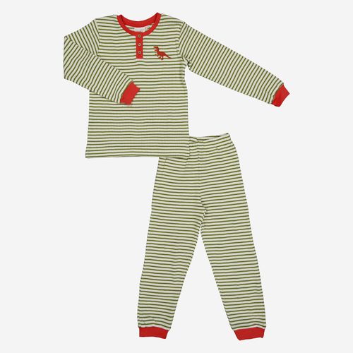 Cremefarben-grüner Pyjama Image