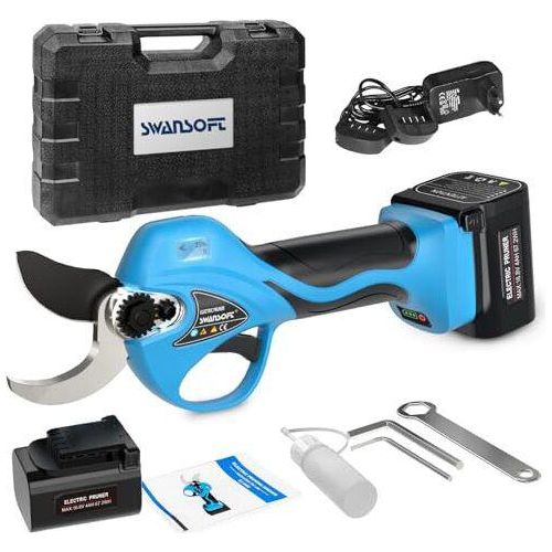 Swansoft 8608 35 mm schnurlose Secateure, 16,8 V 900 W 4 + AH Progressive professionelle Schneidbäume, Züchter Winzer