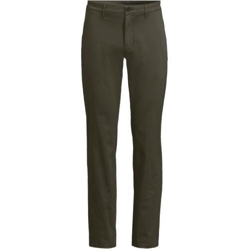 Chino-Hose, Slim Fit, Herren,  Grün, Baumwolle/Baumwoll-Mischung, by Lands' End