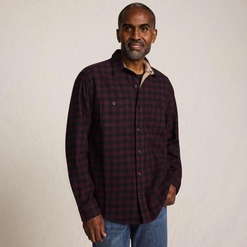 Flanellhemd, Herren,  Rot, Baumwolle, by Lands' End