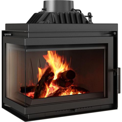Eckkamineinsatz Gusseisen KRATKI SIMPLE 8 kW Ø 200 Links Kaminset