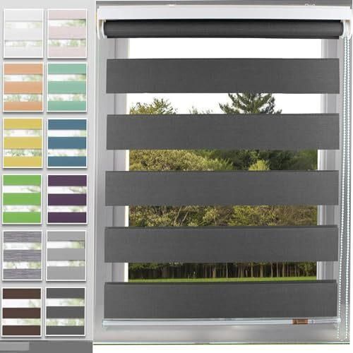 Tragbarer Blackout Blind 115 x 220 cm Höhe kontinuierlich einstellbare Filme Windows -Bohrtüren, dunkelgrau