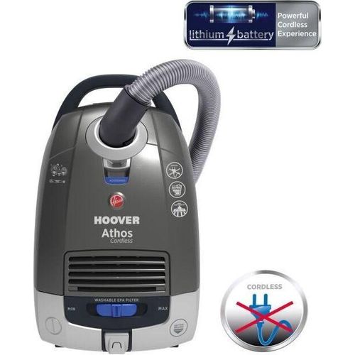 Hoover Schnurloser Zylinderstaubsauger ATC 18 LI, 30 min, 5 L, mit Beutel