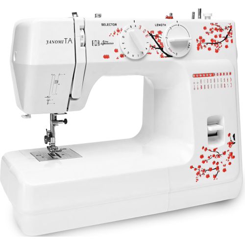 Nähmaschine für Anfänger mit verschiedenen Stichmustern, Vorwärts- und Rückwärtsnähfunktion, Stichlängeneinstellung, Hochwertigem Zubehörset, Retoo