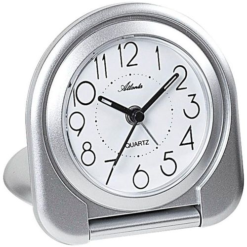 Reisewecker ATLANTA, silber (silberfarben), Wecker