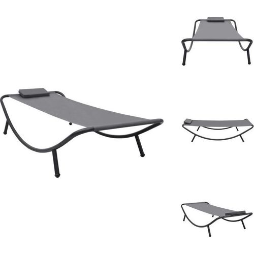 vidaXL Gartenbett Grau 200×90 cm Stahl - Gartenbetten