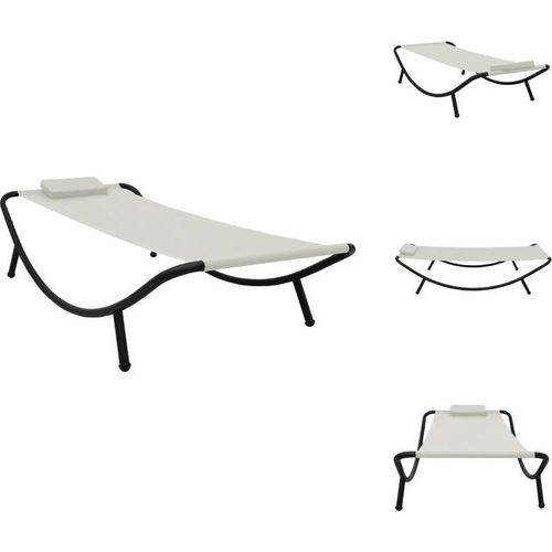 vidaXL Gartenbett Creme 200 x 90 cm Stahl - Gartenbetten