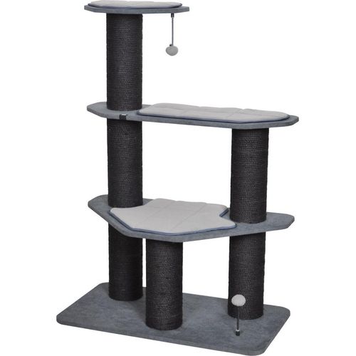 EBI Meru Kratzbaum 90 x 50 x 129 cm - 24,1 kg - Grau - Für Katzen