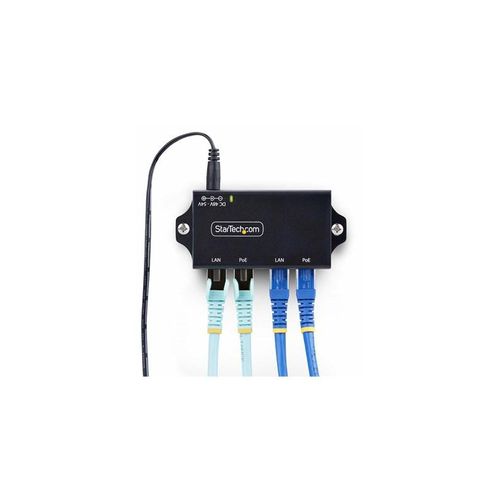 StarTech.com 2-Port Gigabit PoE+ Injector PoE/PoE+ (802.3af/802.3at) 30W - PoE injector - unmanaged inline - 30 Watt