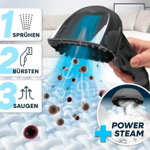 CLEANmaxx Polster- & Teppichreiniger mit Dampffunktion 2000W grau/schwarz
