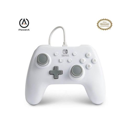 PowerA Wired Controller for Nintendo Switch - White - Wired Controller - Nintendo Switch