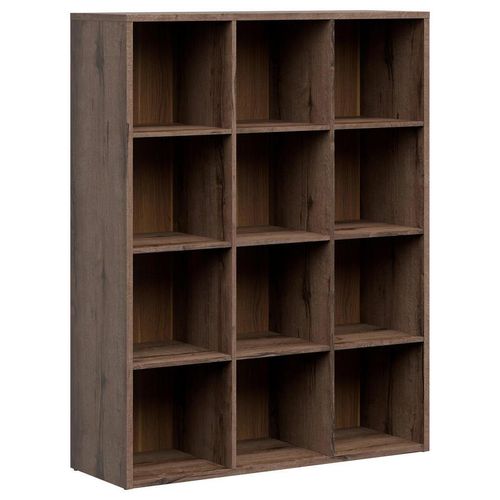 Regal , Eiche , Holzwerkstoff , 9 Fächer , 114x146.5x38.5 cm , Wohnzimmer, Regale, Bücherregale