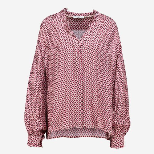 Mehrfarbige Hemdbluse mit Muster