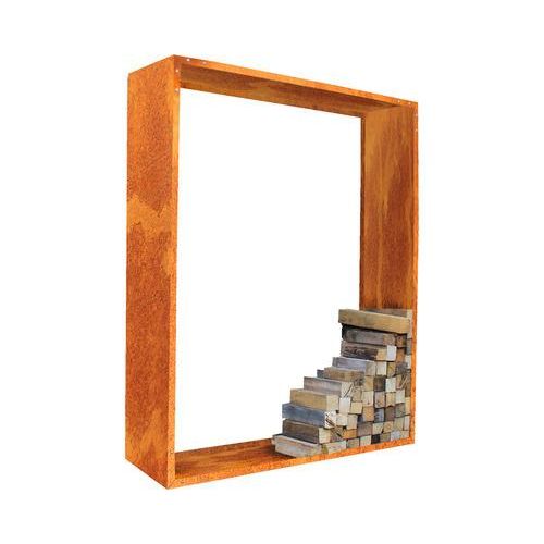 Kaminholzunterstand Palatino Corten 150 x 40 x 180 cm braun