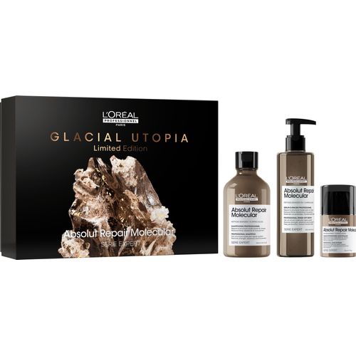 L'Oréal Serie Expert Absolut Repair Molecular Trio XMAS Coffret - Shampoo 300 ml + Rinse-Off Serum 250 ml + Leave-In Mask 50 ml