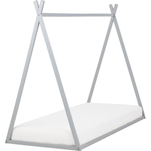 BELIANI Holzbett Grau Kiefernholz Zeltform 90 x 200 cm Modernes Design Kinderbett Zeltbett für Kinderzimmer Kleinkinder