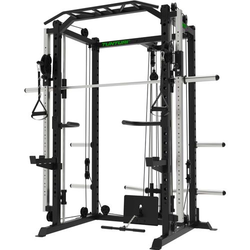 Tunturi SM90 Kraftstation - Fitness-Homegym - Fitnessgerät - Kompakt für den Heimgebrauch - Smith Machine - Full Smith - Kompakt - Inkl. er Fitness-App