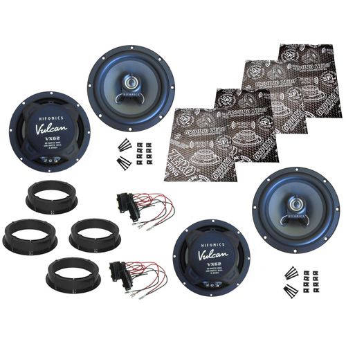 Hifonics Lautsprecher für VW Amarok Bj 10 – 20 Tür Vorne hinten Dämmmatte 360 W Image