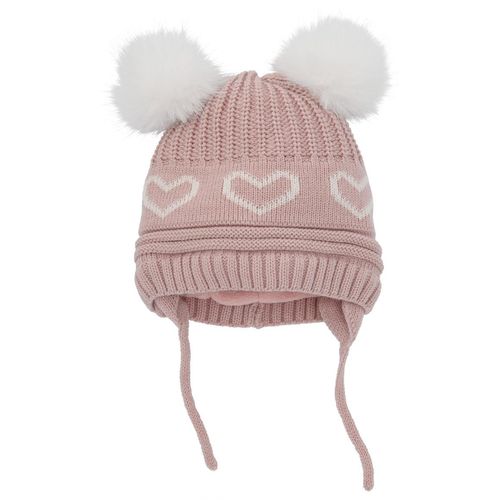 Baby Wintermütze mit Herz-Muster
