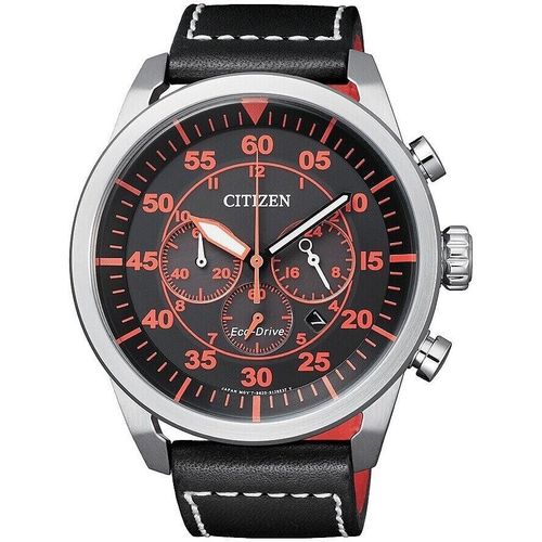 Chronograph Stilvoll Citizen Schwarz Kollektion Eco-Drive - mann