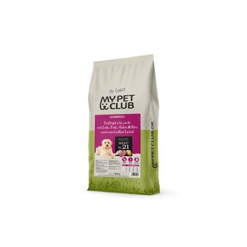 MyPetClub weizenfreies Trockenfutter für Hunde mit Ente, Huhn & Pute und hohem Fleischanteil - 14.5kg