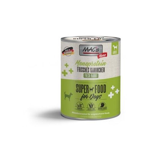 MAC's Nassfutter Hund Monoprotein Adult Kaninchen 6x800 g
