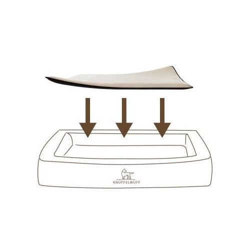 Knuffelwuff kuschelige Einlage Teddy für Hundebett Form: Adventure weiß XL