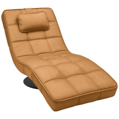 Hom`in Relaxliege , Orange , Textil , Uni , 1-Sitzer , Füllung: Schaumstoff , 74x86x162 cm , Made in EU , Stoffauswahl, Rücken echt , Wohnzimmer,