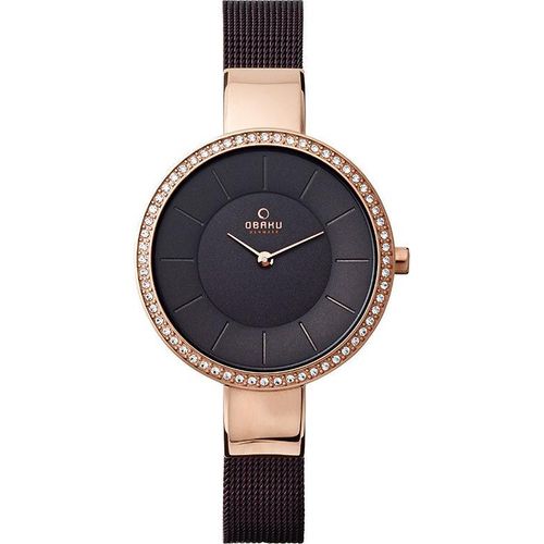 Uhr Obaku Women's Schwarz Obaku-V179LEVNMN