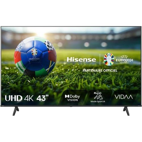LED-Fernseher HISENSE 43A6N 43'' (108 cm) 4K UHD 3840 x 2160 60 Hz HDR 10+ Smart TV 3 x HDMI
