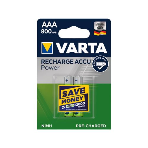 Varta Akkuzelle 1,2 V 800 mAh R03-AAA-Micro HR03 2 (56703 101402)